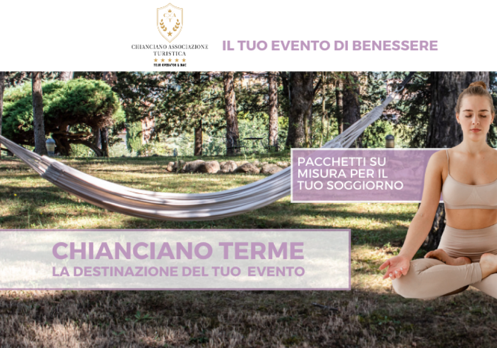 Wellness event in Chianciano Terme, customized packages.